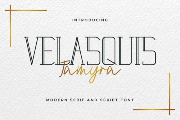Velasquis Tamyra: A Script-Serif Duo for Modern Branding